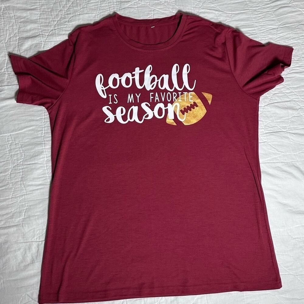 Football is my favorite season women tee shirt - Picture 4 of 5
